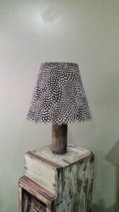 Guinea Fowl Feather Lampshade