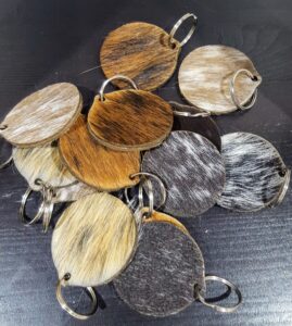 Cowhide Keyrings